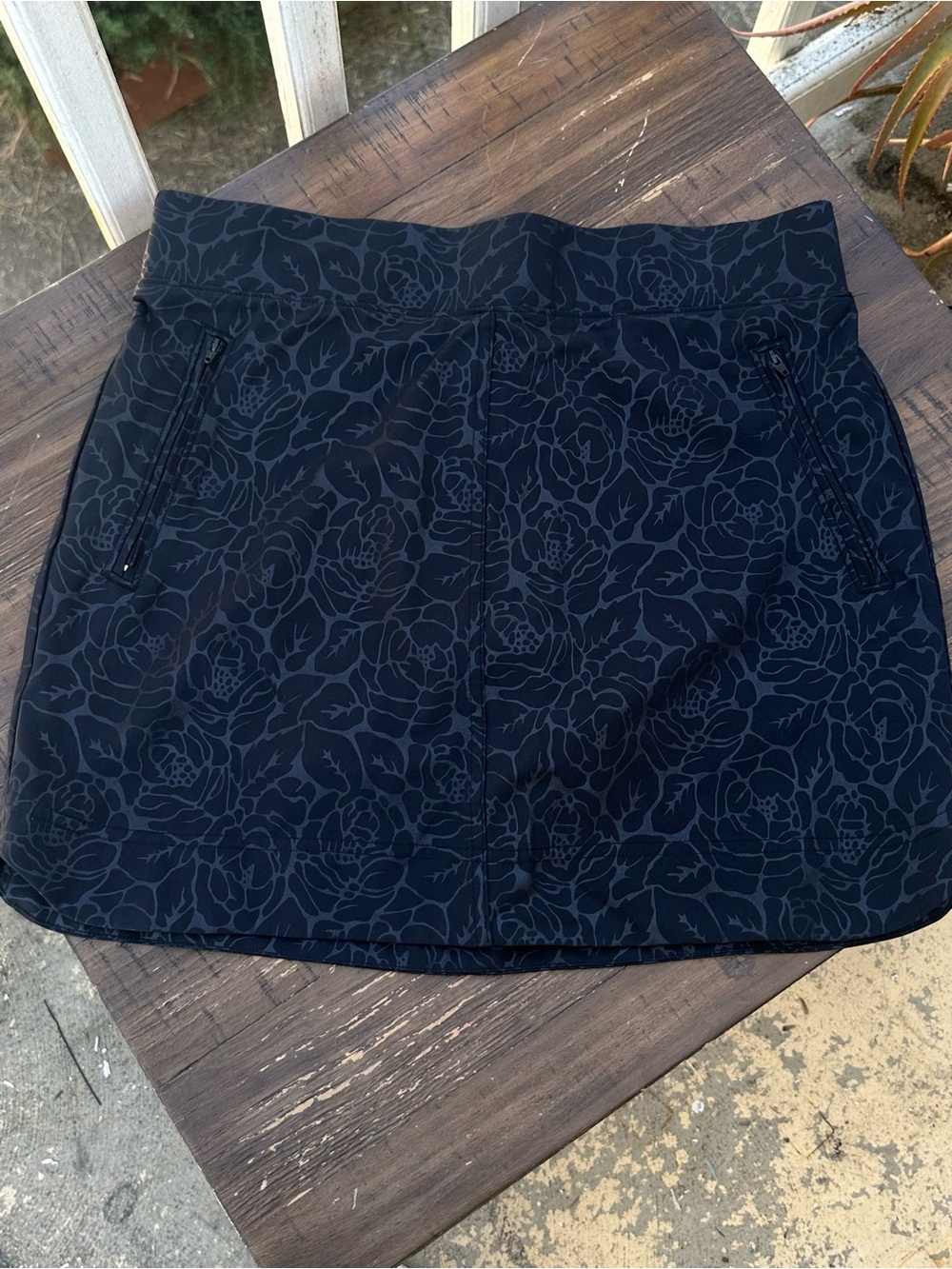 Black Zip-Pocket Skort